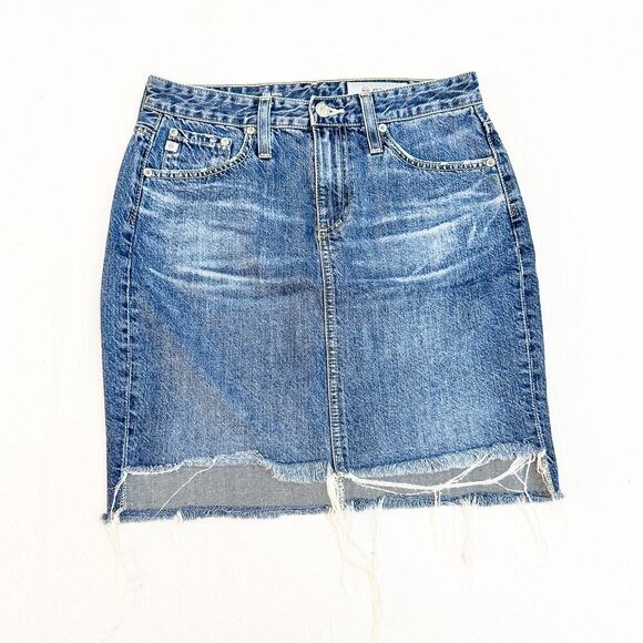 AG Adriano Goldschmeid The Erin Pencil Skirt Denim Jeans Size 26
